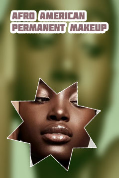Permanent lip makeup on dark skin