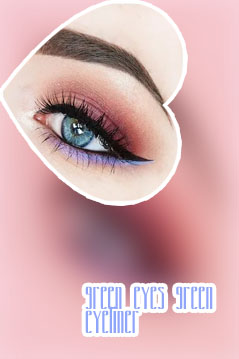 Purple eyeliner green eyes